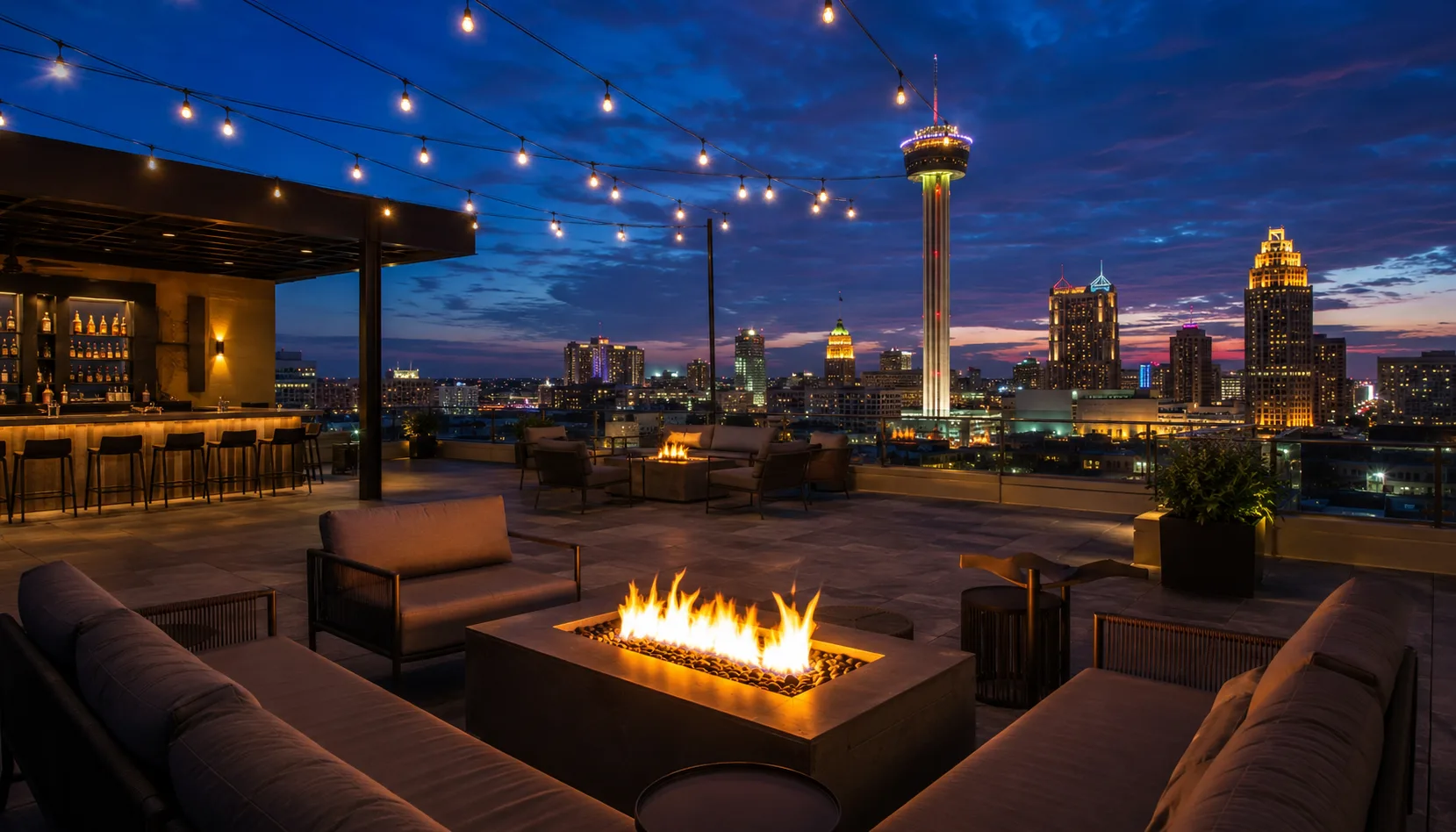 Downtown San Antonio rooftop dining and nightlife