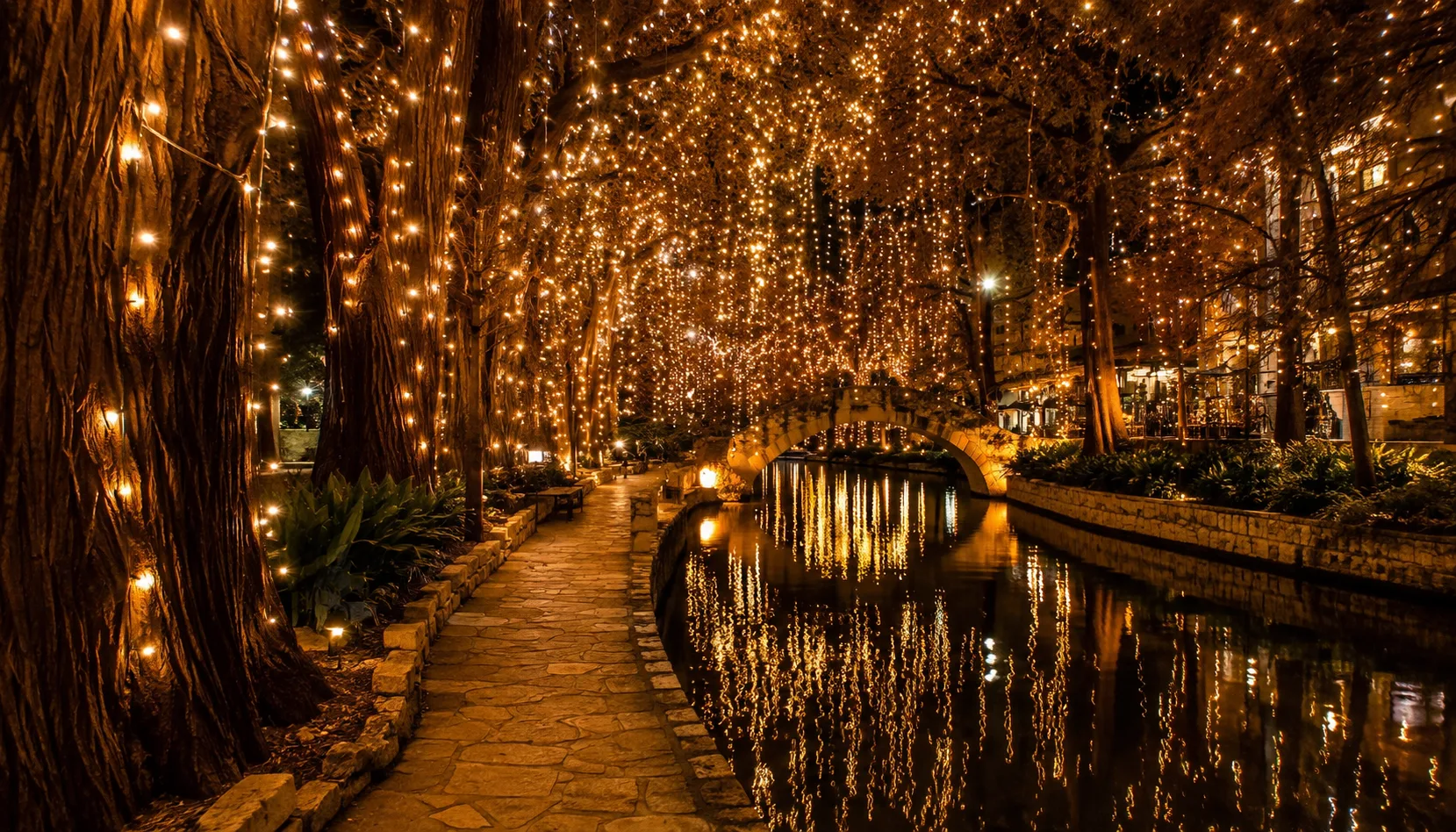 River Walk Holiday Lights San Antonio