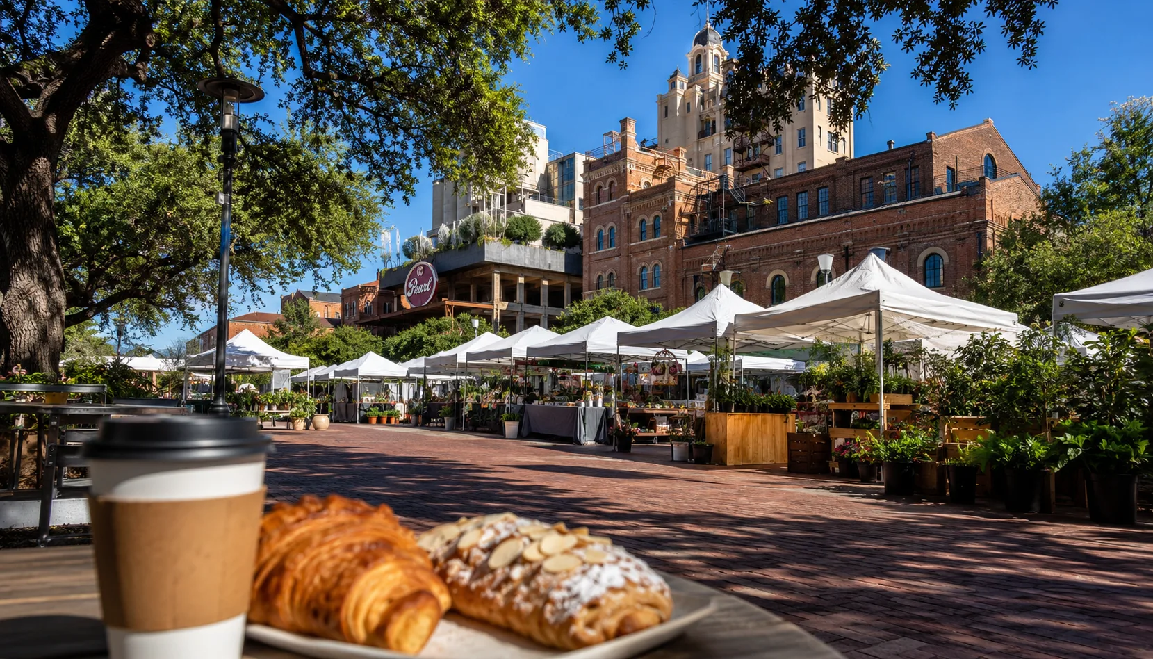 Saturday morning at Pearl Farmers Market San Antonio